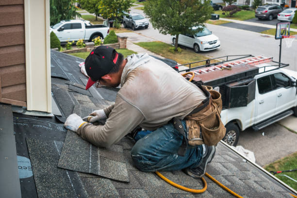 Professional Roof Replacement technician working in New London, OH
